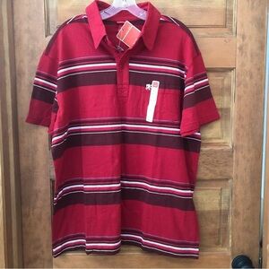 MOSSIMO SUPPLY & CO. /NWT/POLO MENS RED STRIPE SOFT TEE MATERIAL SHIRT/ size XXL